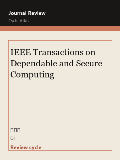 IEEE Transactions on Dependable and Secure Computing 期刊封面