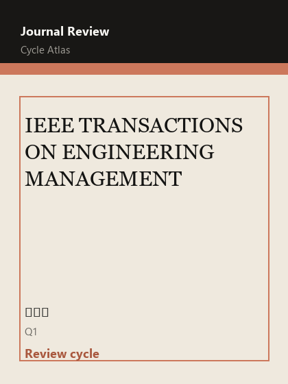 IEEE TRANSACTIONS ON ENGINEERING MANAGEMENT 期刊封面