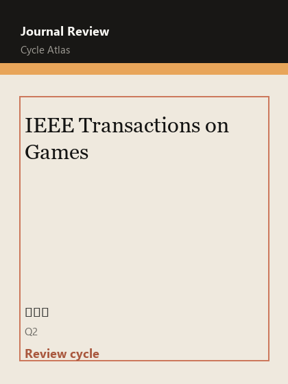 IEEE Transactions on Games 期刊封面