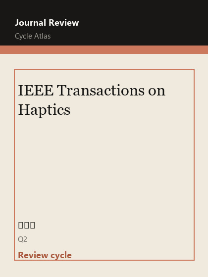 IEEE Transactions on Haptics 期刊封面