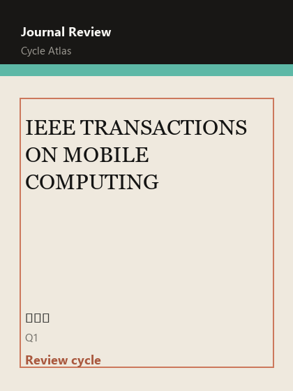 IEEE TRANSACTIONS ON MOBILE COMPUTING 期刊封面