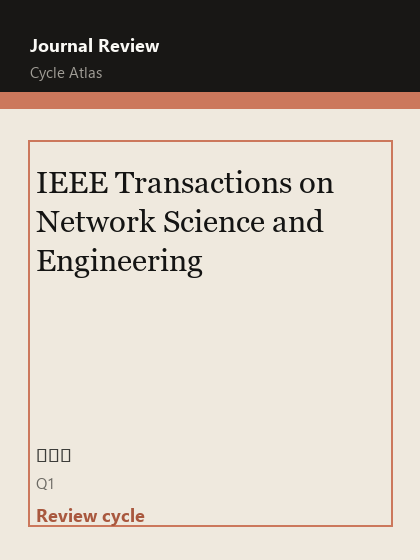 IEEE Transactions on Network Science and Engineering 期刊封面