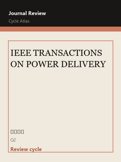 IEEE TRANSACTIONS ON POWER DELIVERY 期刊封面