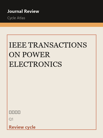 IEEE TRANSACTIONS ON POWER ELECTRONICS 期刊封面