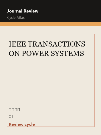 IEEE TRANSACTIONS ON POWER SYSTEMS 期刊封面