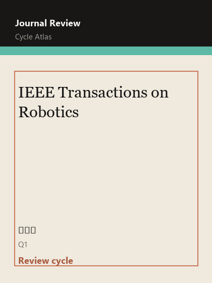 IEEE Transactions on Robotics 期刊封面