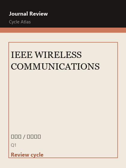 IEEE WIRELESS COMMUNICATIONS 期刊封面