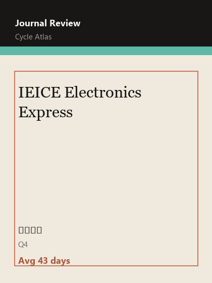 IEICE Electronics Express 期刊封面