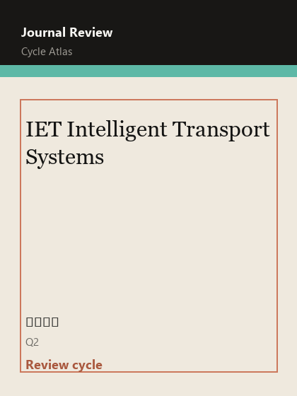 IET Intelligent Transport Systems 期刊封面