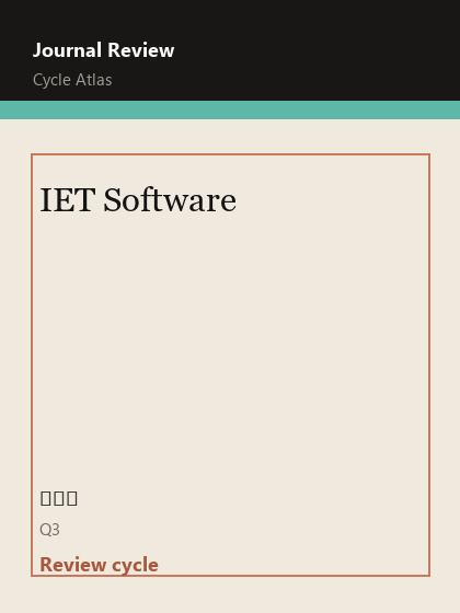 IET Software 期刊封面
