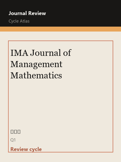 IMA Journal of Management Mathematics 期刊封面