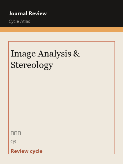Image Analysis & Stereology 期刊封面