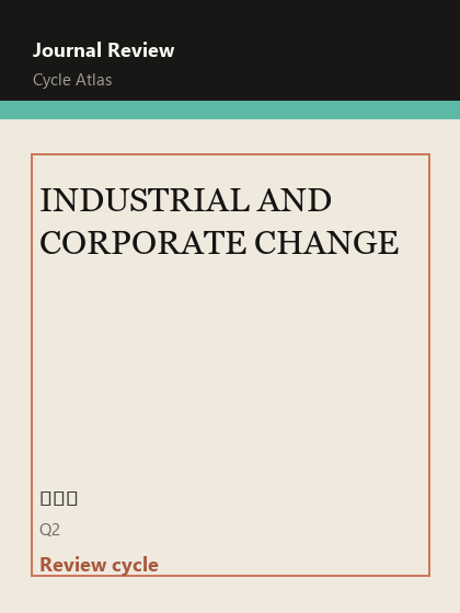 INDUSTRIAL AND CORPORATE CHANGE 期刊封面