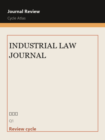 INDUSTRIAL LAW JOURNAL 期刊封面