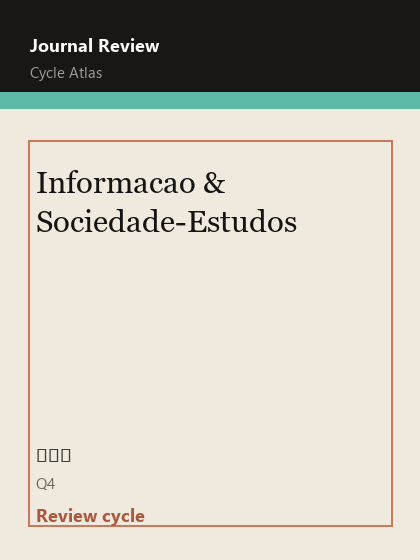 Informacao & Sociedade-Estudos 期刊封面