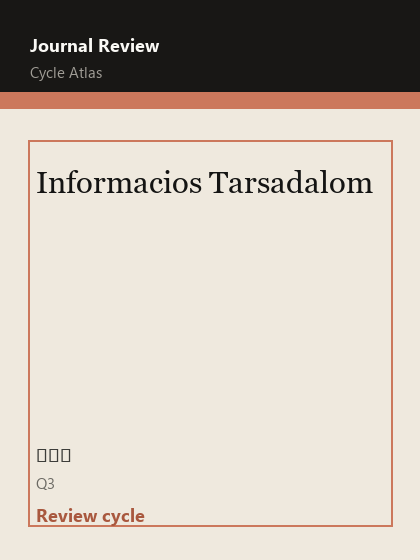 Informacios Tarsadalom 期刊封面