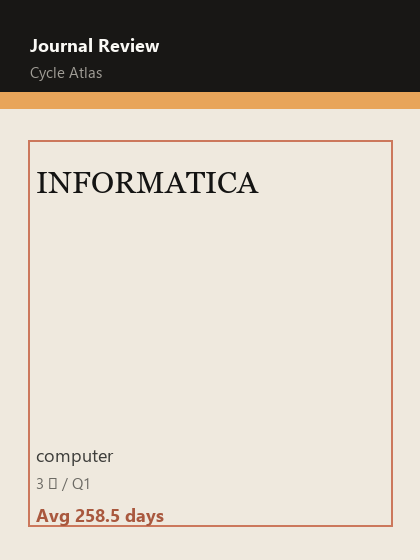 INFORMATICA 期刊封面