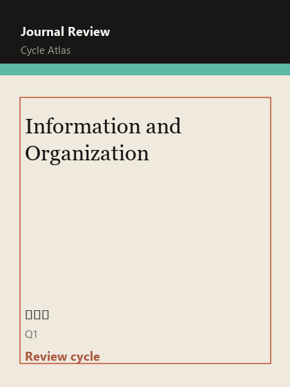 Information and Organization 期刊封面