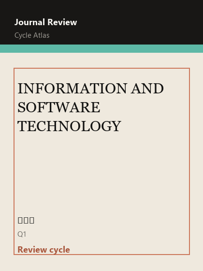 INFORMATION AND SOFTWARE TECHNOLOGY 期刊封面