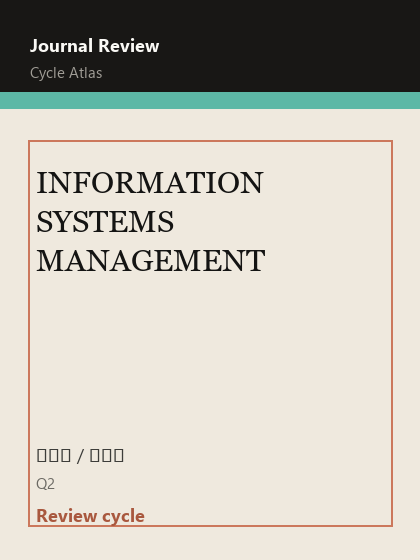 INFORMATION SYSTEMS MANAGEMENT 期刊封面