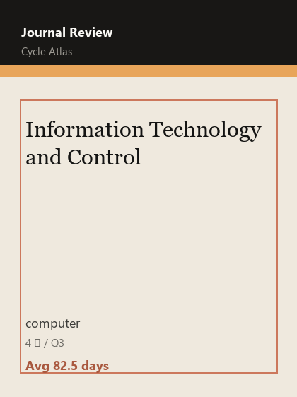 Information Technology and Control 期刊封面