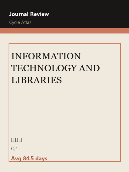 INFORMATION TECHNOLOGY AND LIBRARIES 期刊封面