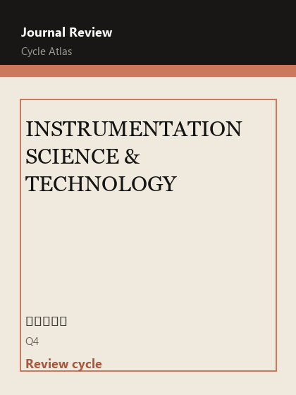 INSTRUMENTATION SCIENCE & TECHNOLOGY 期刊封面