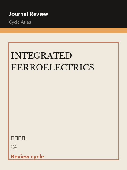 INTEGRATED FERROELECTRICS 期刊封面