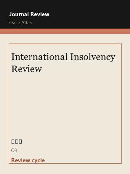 International Insolvency Review 期刊封面