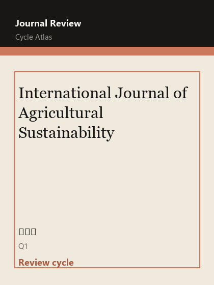 International Journal of Agricultural Sustainability 期刊封面