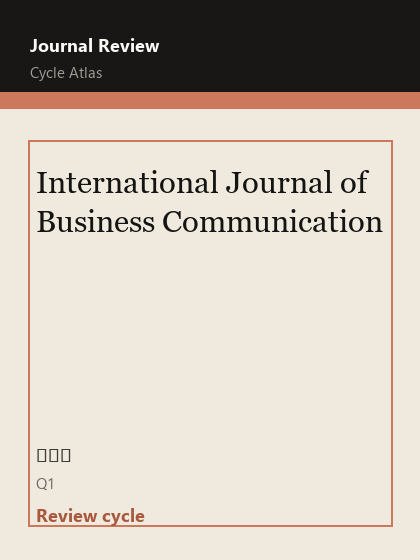 International Journal of Business Communication 期刊封面