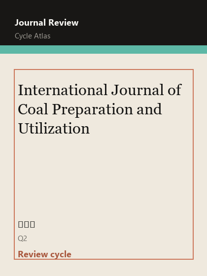International Journal of Coal Preparation and Utilization 期刊封面