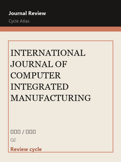 INTERNATIONAL JOURNAL OF COMPUTER INTEGRATED MANUFACTURING 期刊封面