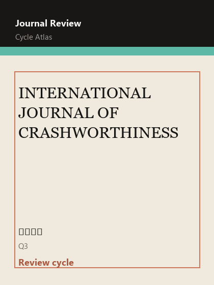 INTERNATIONAL JOURNAL OF CRASHWORTHINESS 期刊封面