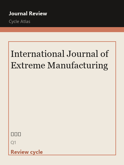 International Journal of Extreme Manufacturing 期刊封面