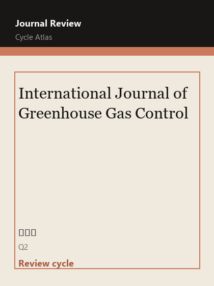 International Journal of Greenhouse Gas Control 期刊封面