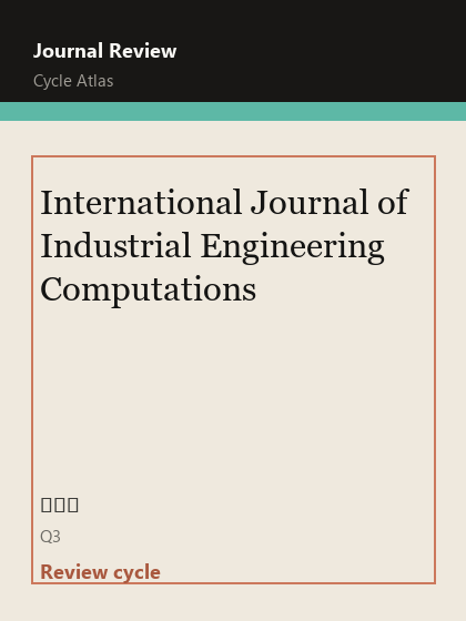 International Journal of Industrial Engineering Computations 期刊封面