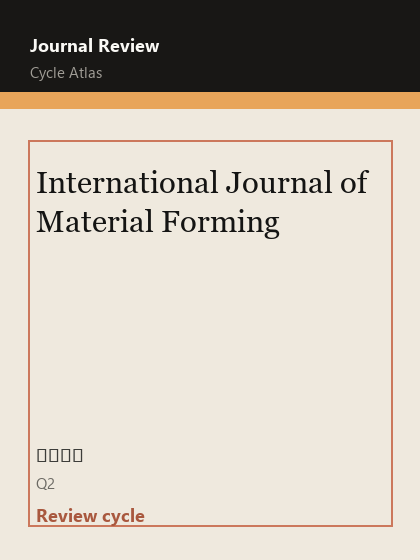 International Journal of Material Forming 期刊封面