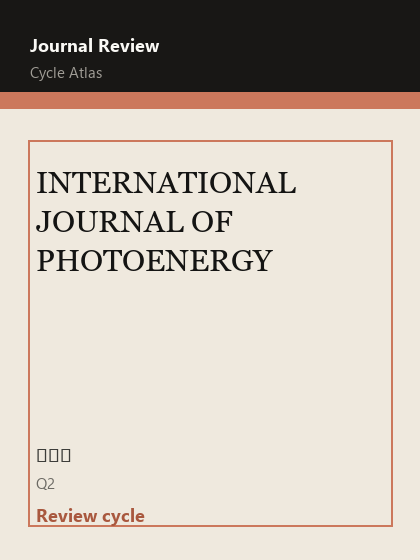 INTERNATIONAL JOURNAL OF PHOTOENERGY 期刊封面
