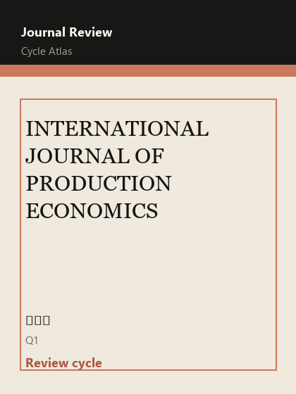 INTERNATIONAL JOURNAL OF PRODUCTION ECONOMICS 期刊封面