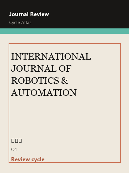 INTERNATIONAL JOURNAL OF ROBOTICS & AUTOMATION 期刊封面