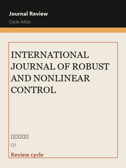 INTERNATIONAL JOURNAL OF ROBUST AND NONLINEAR CONTROL 期刊封面