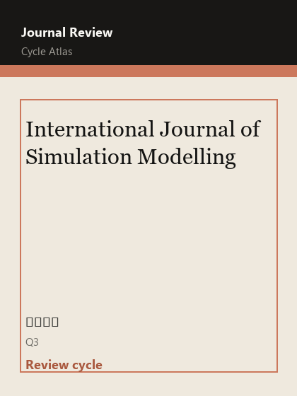 International Journal of Simulation Modelling 期刊封面