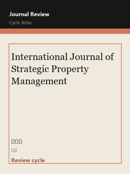 International Journal of Strategic Property Management 期刊封面