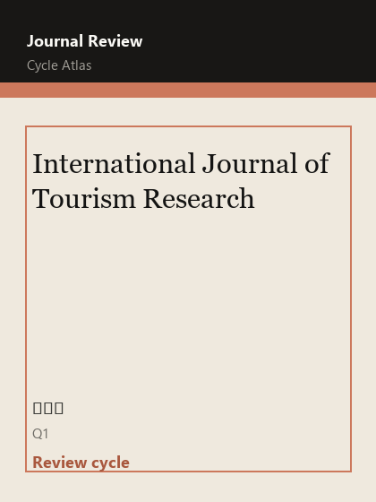 International Journal of Tourism Research 期刊封面