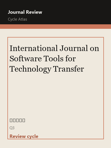 International Journal on Software Tools for Technology Transfer 期刊封面