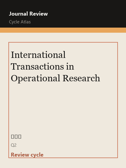 International Transactions in Operational Research 期刊封面