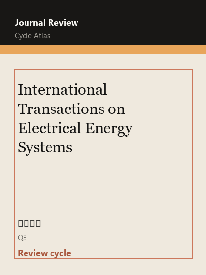International Transactions on Electrical Energy Systems 期刊封面