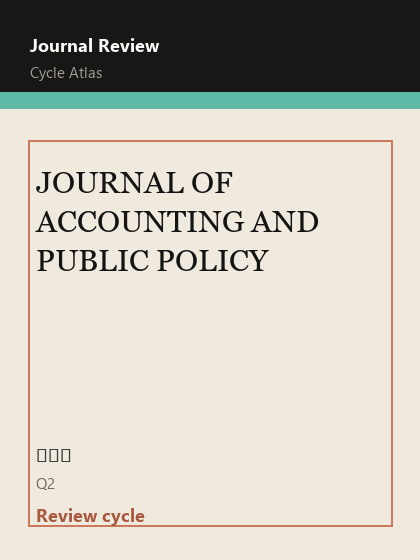 JOURNAL OF ACCOUNTING AND PUBLIC POLICY 期刊封面