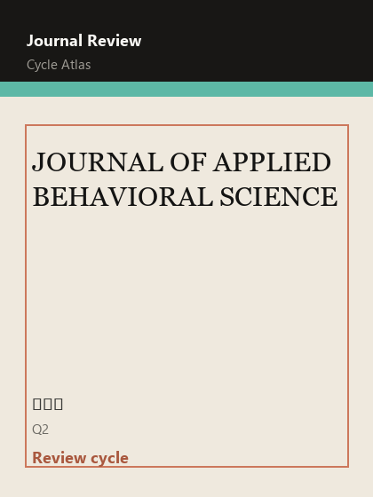 JOURNAL OF APPLIED BEHAVIORAL SCIENCE 期刊封面